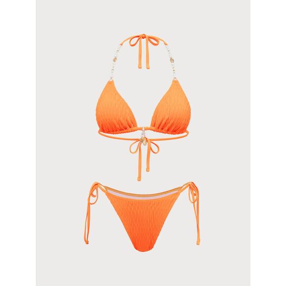 Samiol Orange‎ Pearl String Bikini NWT size medium - Picture 1 of 5